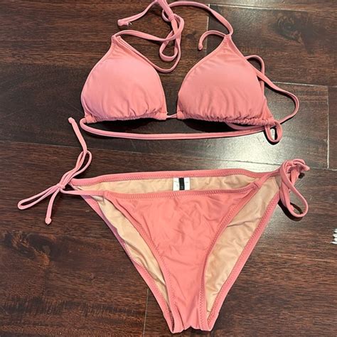 J Crew Swim Jcrew Tie String Bikini Pink Poshmark