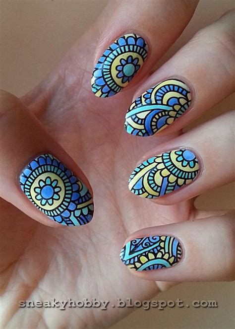 26 Mystical Mandala Nail Art Designs Stamping Nail Art Mandala Nails