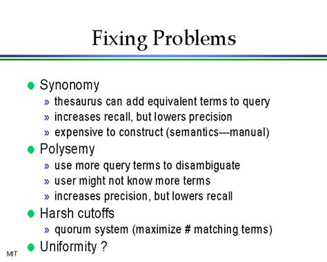 fixing problems