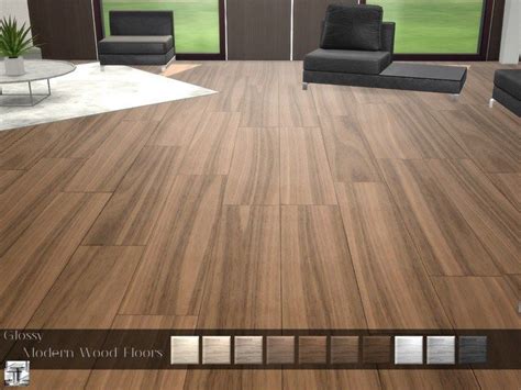 Glossy Modern Wood Floor The Sims Catalog Sims Modern Wood