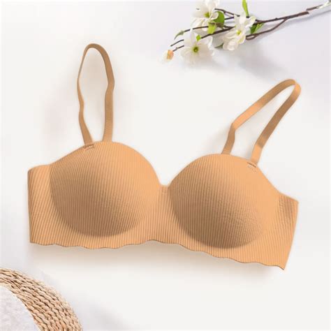 Seamless Half Cup Cloud Nude Underwear Women Small Breast Gathering Support Anti Sagging Soft