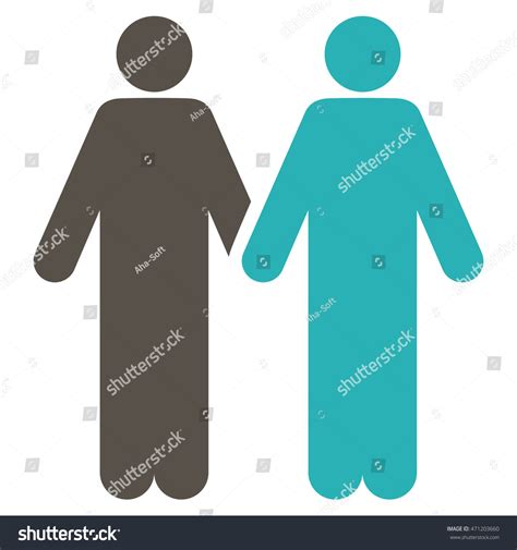 Gay Couple Icon Vector Style Bicolor Stock Vector Royalty Free 471203660 Shutterstock