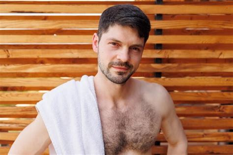 Premium Photo Portrait Of A Handsome Man With A Naked Torso And A Towel On His Shoulder
