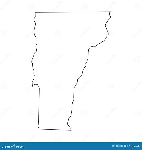 Vermont State Counties Map Stock Photo 182452458