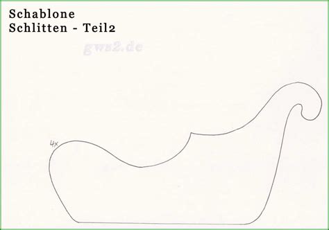 schlitten vorlage zum basteln vorlage ideen