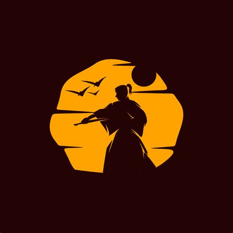 ninja vintage logo design template 11162370 Vector Art at Vecteezy