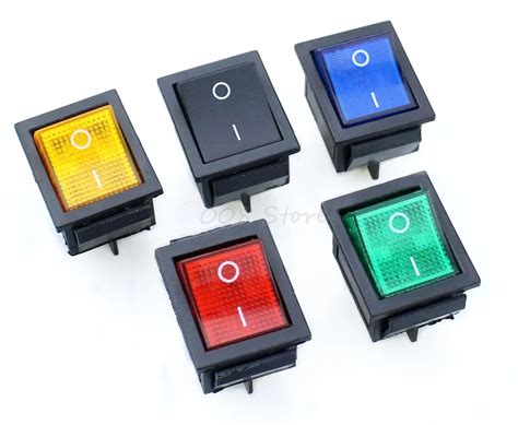 Фиксация кулисный переключатель питания I/O 4 штифта со светом 16A ...