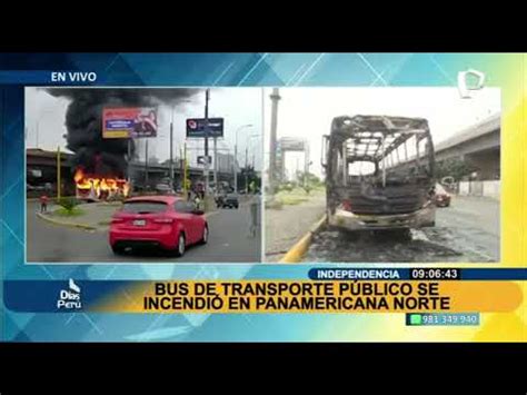 Incendio Bus de transporte público se incendió por completo en la