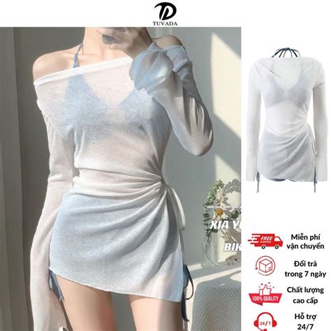 Bikini 2 mảnh bigsize Tuvada đồ bơi nữ kín đáo 3 chi tiết bộ đồ đi biển dưới 80kg BAT37