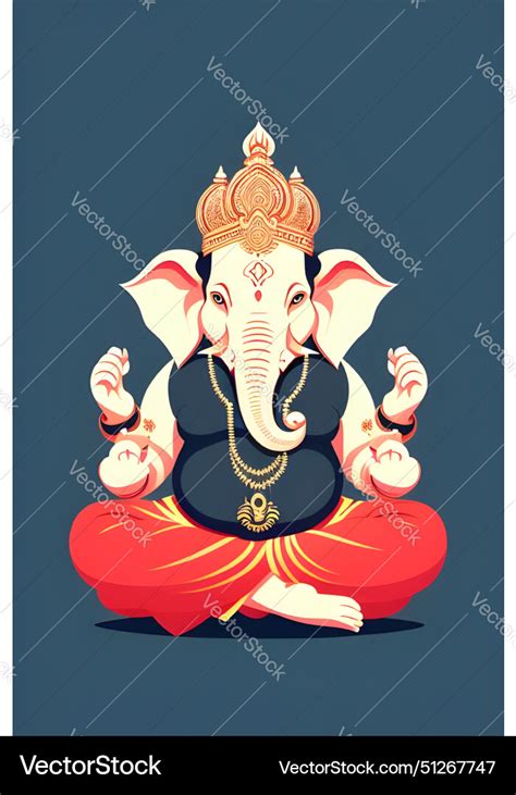Lord Ganesha Royalty Free Vector Image Vectorstock
