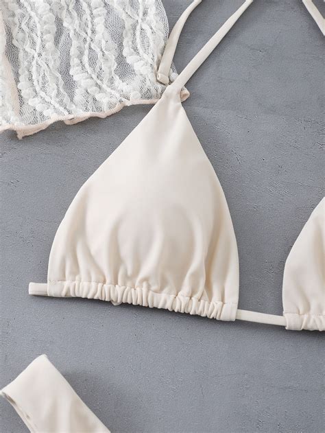 Ensemble 3 pièces Bikini avec un kimono VERONICA