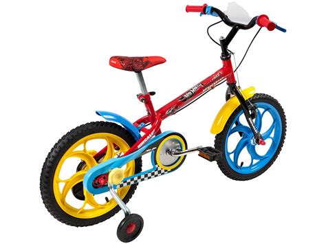 Bicicleta Infantil Aro Caloi Hot Wheels Marcha Rodinhas