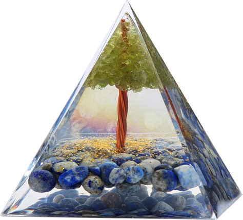 Amazon Tree Of Life Orgone Pyramid For Positive Energy Crystal