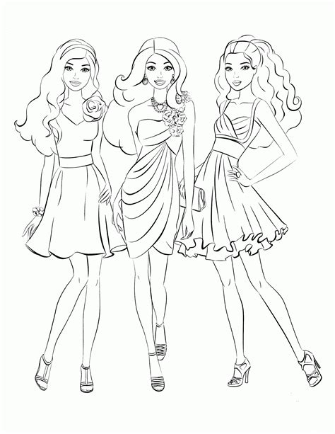 Barbie Cartoon Coloring Pages - Coloring Home