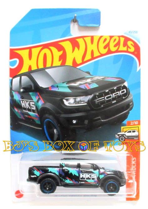 2024 Hot Wheels 19 FORD RANGER RAPTOR Black 44 Pickup Truck 43 HW Hot Trucks 2 10 New BJ S