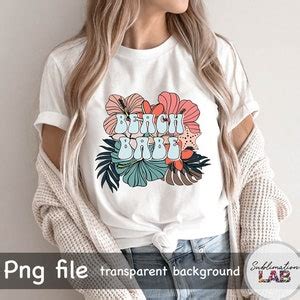 Beach Babe PNG Sublimation Design Summer Boho Tropical Floral Vacation Ocean Popular Trendy