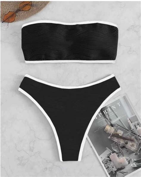 New 2023 Swimsuit Women S Solid Color Bikini Strapless Sexy Bikini Vaion Hot Spring Swimsuit