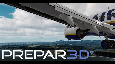 Prepar3d Pmdg Ngxu Boeing 737 Landing At Asturias 2k 60fps Youtube