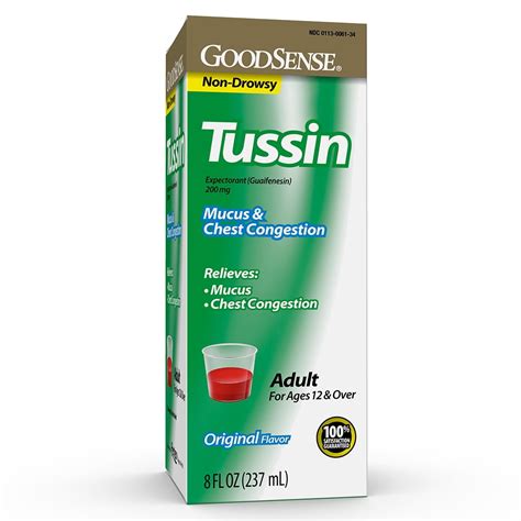 GoodSense Tussin DM Cough Chest Congestion Cough Suppressant Liquid