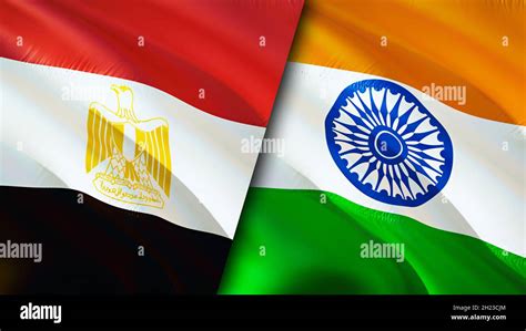 Egypt And India Flags 3D Waving Flag Design India Egypt Flag Picture