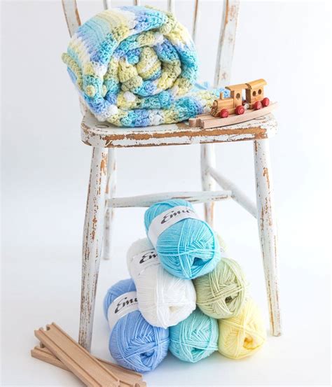 New Arrivals Baby Blanket - Blue | The Knitting Network