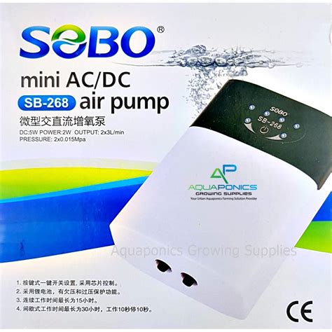 Sobo Mini Ac Dc Air Pump Sb Aquarium Fishing Outdoor Portable Usb