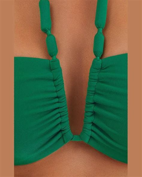 ViX Solid Atena Carol Bikini Top In Green Lyst