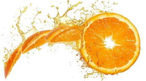 Orange Fruit Juice Splash Isolated Premium AI Generated Image