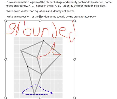 draw  kinematic diagram   planar linkage  cheggcom