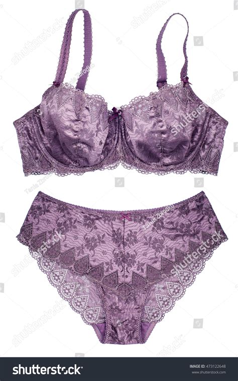 Photo De Stock Purple Bra Panties Lingerie Set Isolated Shutterstock