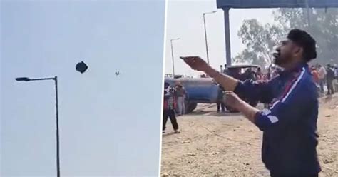 Farmers Use Kites To Block Drones Used By Police For Dropping Tear Gas