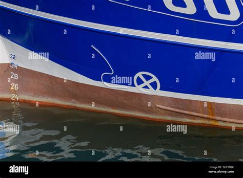 Bow Thruster Sign Or Symbol On Ships Hull Stock Photo Alamy