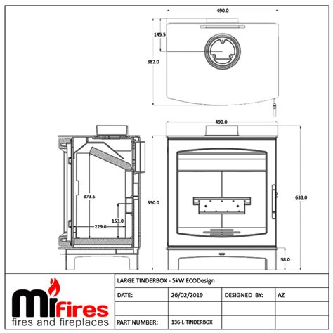 Mi Fires Tinderbox Large Wood Burner Stove Kw Eco Design