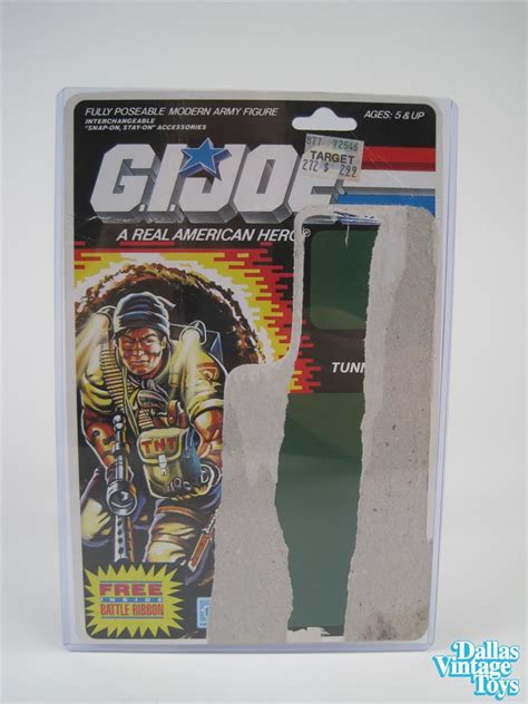 1986 Hasbro Gi Joe Tunnel Rat Full Backer Card With Sleeve Swbc823