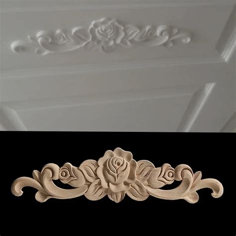 Изысканные накладки с резьбой по дереву, аппликации в виде розы для ...