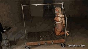 Sandra Silvers Please Tie Me Up Crotch Rope Weight Endurance For MILF Sandra In A Steel