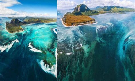 The Stunning Underwater Waterfall In Mauritius Worlds Largest