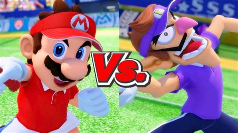 Mario Tennis Aces Mario Vs Waluigi Youtube