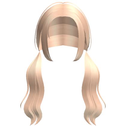Curly Low Pigtails Blonde Roblox