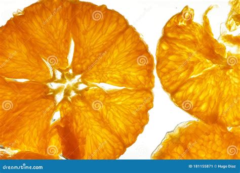 Backlit Orange Slices On White Background Stock Image Image Of Healthy Tropical 181155871