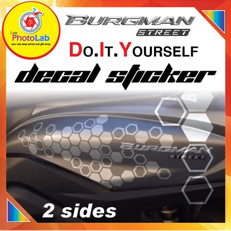 Suzuki Burgman Street Side Fairing Diy Decal Sticker Sides Paired