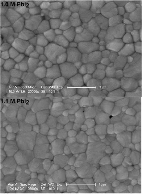 SEM Images Of CH 3 NH 3 PbI 3 Thin Films Deposited Using Precursors