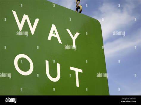 Way Out Sign Stock Photo Alamy