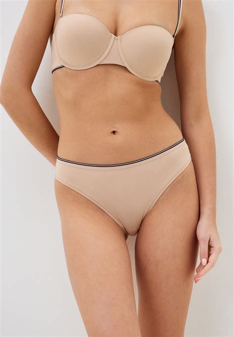 Трусы Tommy Hilfiger BIKINI цвет бежевый RTLADC969901 купить в интернет магазине Lamoda