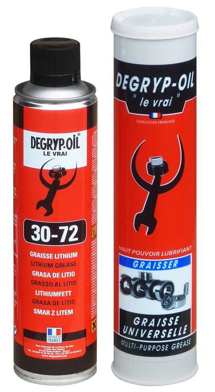 Graisse universelle lithium DEGRYP OIL Aérosol 30 72 Cartouche 30 84