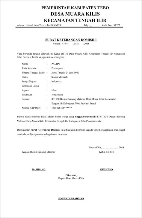 Contoh Surat Pernyataan Izin Domisili Surat Permohonan Desain