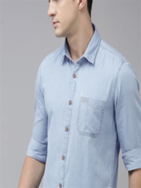 Buy Us Polo Assn Denim Co Men Blue Pure Cotton Opaque Casual Shirt