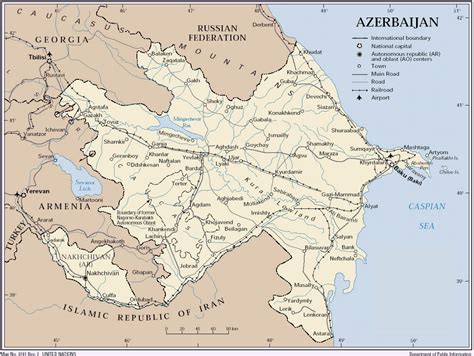 Political map of Azerbaijan | Azerbaijan | Asia | Mapsland | Maps of ...