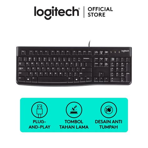 Jual Logitech K120 Keyboard Wired Usb Full Size Shopee Indonesia