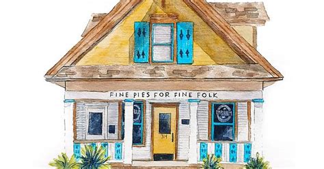 Emporium Pies In Bishop Arts District Original Watercolor By Me Imgur